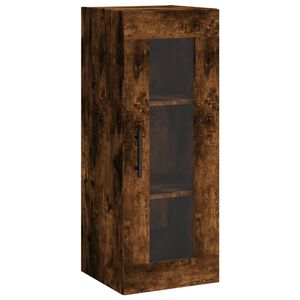 vidaXL Wall Mounted Cabinet Smoked Oak 34.5x34x90 cm