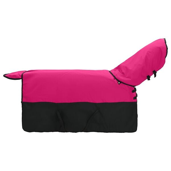 vidaXL Horse Blanket Pink and Black 145 cm Polyester