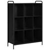vidaXL Book Cabinet 83 x 33 x 111 cm Engineered Wood Black Oak