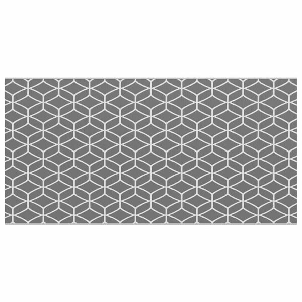 vidaXL Outdoor Rug ARAKIL Grey and white 300 x 600 cm PP