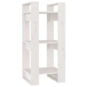 vidaXL Book Cabinet/Room Divider White 41x35x91 cm Solid Wood Pine