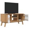 vidaXL TV Cabinet OLDEN White and Brown 114x43x57 cm Solid Wood Pine