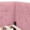 vidaXL Corner Bed Frame with Headboard Pink 80 x 200 cm Velvet