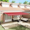 vidaXL Retractable Awning Manual Red 600 x 300 cm Fabric and Steel