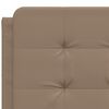 vidaXL Bed Frame without Mattress "Zadar" Cappuccino 140x200 cm Faux Leather