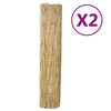 vidaXL Reed Fences 2 pcs 150x500 cm