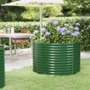 vidaXL Garden Raised Bed Galvanised Steel 100x100x68 cm Green