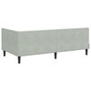 vidaXL Corner Bed Frame Light Grey 90 cm x 200 cm Velvet