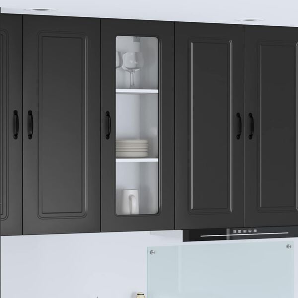 vidaXL Kitchen Cabinet Kalmar Black 40 x 31 x 100 cm Engineered Wood