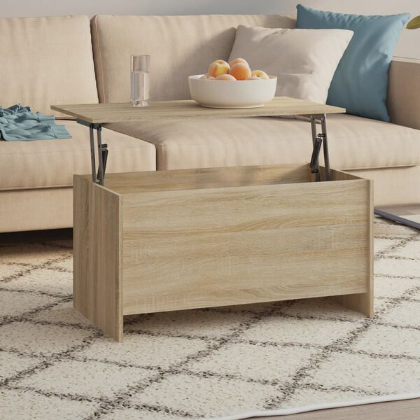 vidaXL Coffee Table Sonoma Oak 102x55.5x52.5 cm Engineered Wood