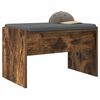 vidaXL Hall Bench with Cushion Smoked Oak 63 x 38 x 40 cm