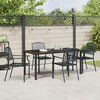 vidaXL Garden Dining Set 5 pcs Anthracite Powder-Coated Steel