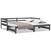 vidaXL Day Bed | Grey | Solid pinewood | Two single beds in one frame
