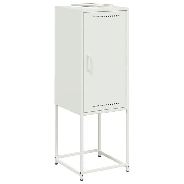 vidaXL Highboard White 36x39x107 cm Steel