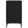 vidaXL Bedside Cabinet Black 49 x 36 x 61 cm Engineered wood