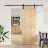 vidaXL Sliding Door with Hardware Set 80x210 cm Solid Wood Pine