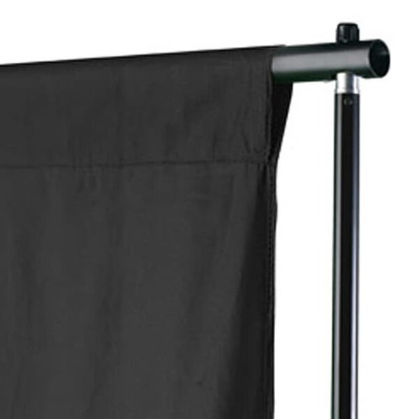 vidaXL Backdrop Cotton without Stand Black 300x300 cm