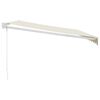 vidaXL Retractable Awning Cream 4.5x3 m Fabric and Aluminium