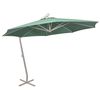 vidaXL Hanging Garden Parasol 350 cm Green Aluminium Pole