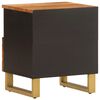 vidaXL Bedside Cabinets 2 pcs Brown and Black Solid Wood Mango