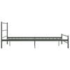 vidaXL Bed Frame without Mattress Grey Metal 120x200 cm