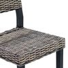vidaXL Dining Chair 2 pcs Black Wash 46 x 55 x 84 cm Kubu Rattan