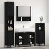 vidaXL Bathroom Furniture Set 3 pcs Black oak Engineered wood