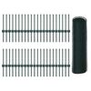 vidaXL Fence with Post Green 0.4 x 100 m Steel and PVC