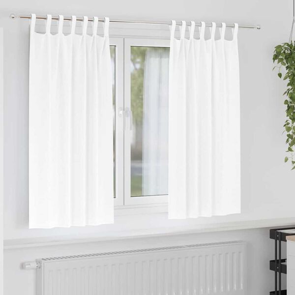 vidaXL Blackout Curtains with Rings 2 pcs Pure White 175 x 140 cm