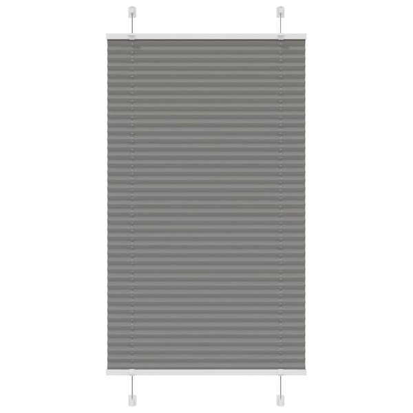 vidaXL Pleated Blind Anthracite 70x100 cm Fabric Width 69.4 cm Polyester