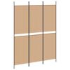 vidaXL 3-Panel Room Divider Beige 150 x 200 cm Fabric