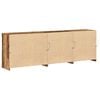 vidaXL LED Sideboard Old Wood 202 x 37 x 67 cm Engineered Wood