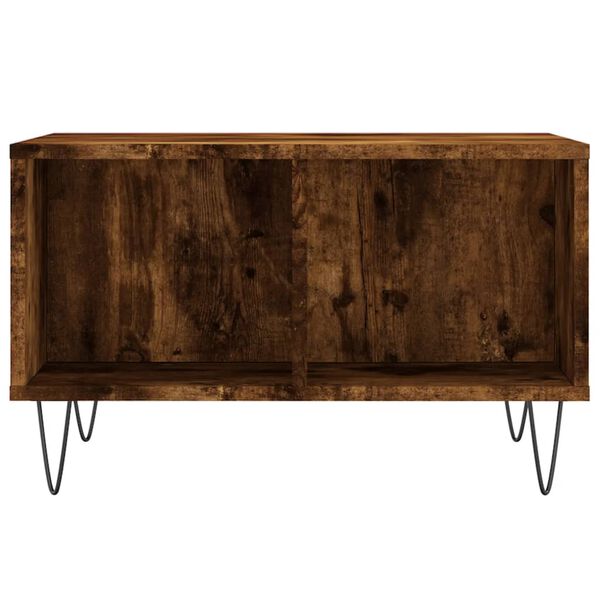 vidaXL Coffee Table Smoked Oak 60x50x36.5 cm Engineered Wood