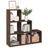 vidaXL Room Divider Bookcase&nbsp;3-Tier&nbsp;Brown Oak 99x29x99 cm Engineered Wood