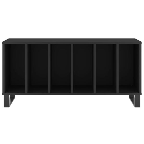 vidaXL Record Cabinet Black 100x38x48 cm Engineered Wood