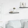 vidaXL Floating Wall Shelf High Gloss Grey 40x23x3.8 cm MDF