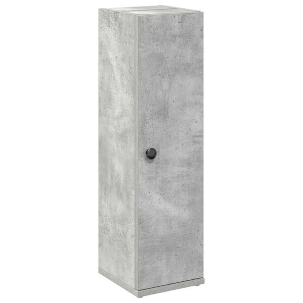 vidaXL Bathroom Cabinet with Roll Holder Concrete Grey 20.5x22x72 cm
