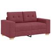 vidaXL Sofa 3 pcs Wind Red Fabric