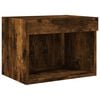 vidaXL 4 Piece TV Wall Cabinets with LED Lights Smoked Oak