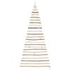 vidaXL Christmas Tree with 130 LEDs Natural 210 cm Solid Ash wood