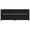 vidaXL Day Bed without Mattress Black 75x190 cm Small Single Solid Wood Pine