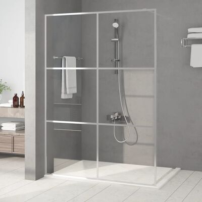 vidaXL Walk-in Shower Wall Silver 140x195 cm Clear ESG Glass