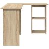 vidaXL Desk with Shelf Sonoma oak 142 x 102 x 73 cm Engineered wood