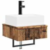 vidaXL Wall-Mounted Wash Basin Old Wood 40 x 41 x 39 cm