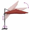 vidaXL Cantilever Roma Parasol Red and Black 352 x 251 x 260 cm