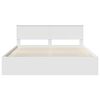 vidaXL Bed Frame with Headboard White 200 x 200 cm Engineered wood