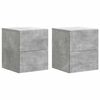 vidaXL Wall-Mounted Bedside Cabinet 2 pcs Concrete Grey