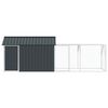 vidaXL Bird Cage Anthracite 416.5 x 103 x 142 cm Galvanised Steel