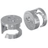 vidaXL Cam Lock Nuts 2 pcs Silver 15 x 11.5 mm Steel