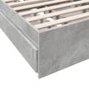 vidaXL Bed Frame with Drawers without Mattress Concrete Grey 75x190 cm Small Single
